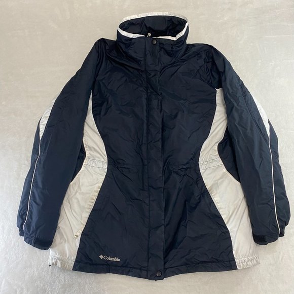 Columbia Ski Jacket Womens XL Black White Full Zip Gold Lined (READ) - Picture 10 of 16